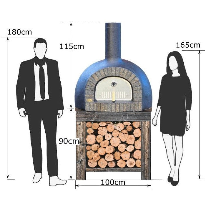 Wood Fired Pizza Oven - Brick Style Entrance